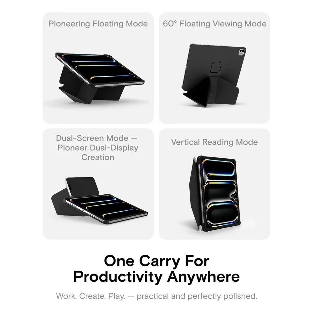 MOFT Dynamic Folio Case iPad Pro 11 1st 2nd 3rd 4th Gen Magnetic Stand Black